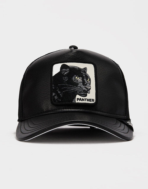 Leather Panther Trucker Hat