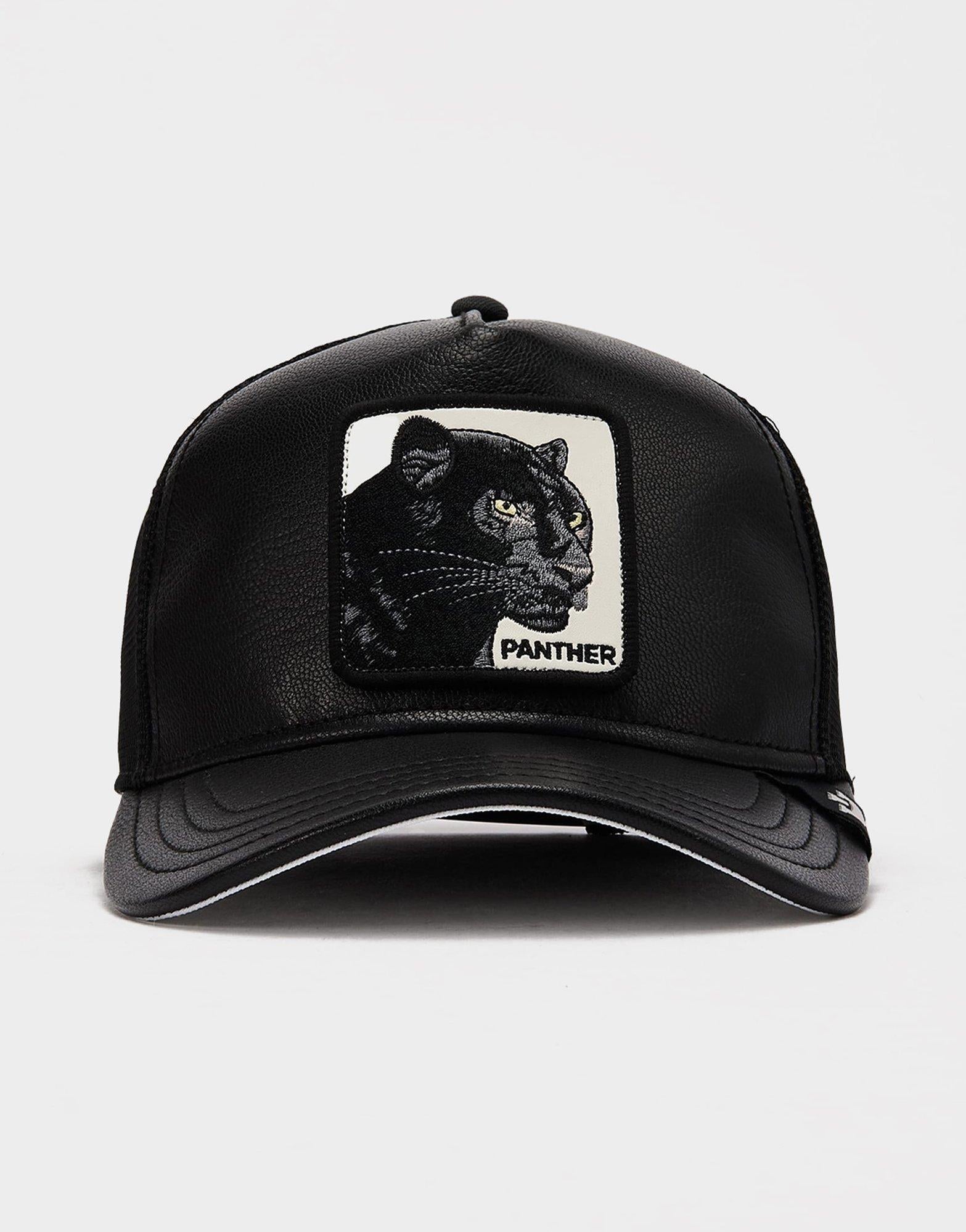 Leather Panther Trucker Hat