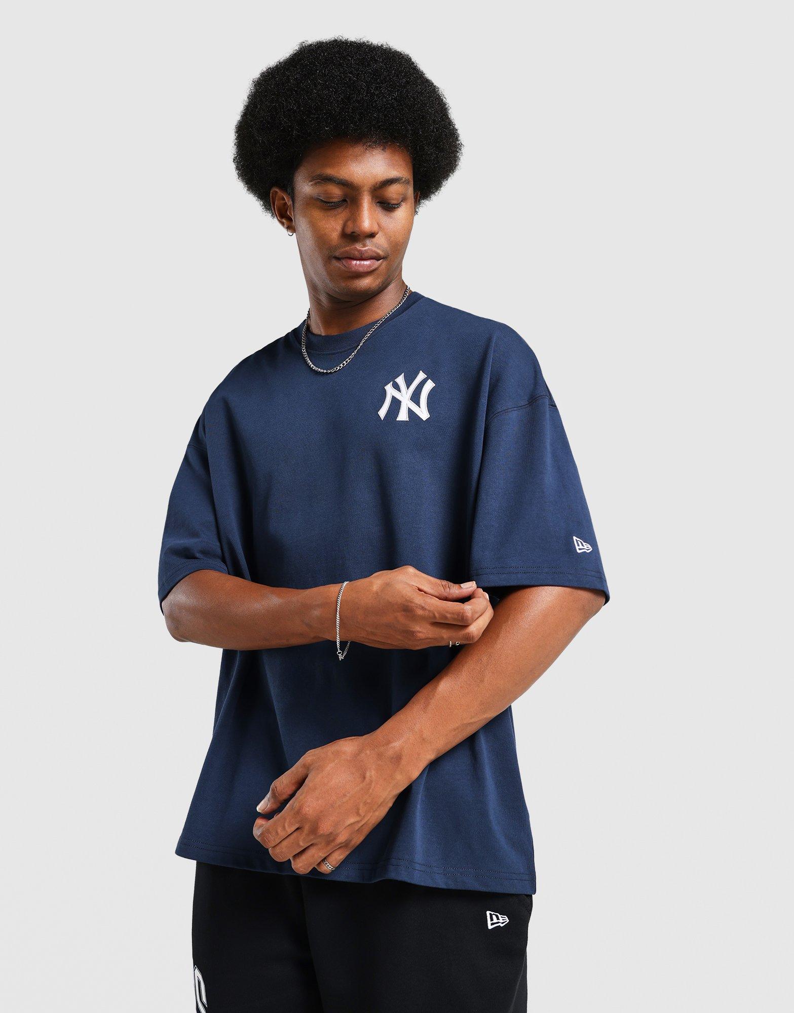 Blue New Era Cap Co. Yankees Script Oversized T-Shirt - JD Sports