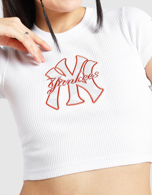 MLB LNY New York Yankees Ribbed T‑Shirt