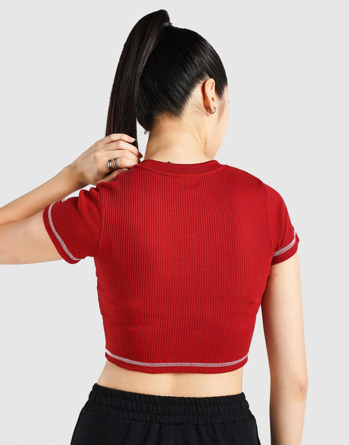 MLB LNY New York Yankees Ribbed T‑Shirt