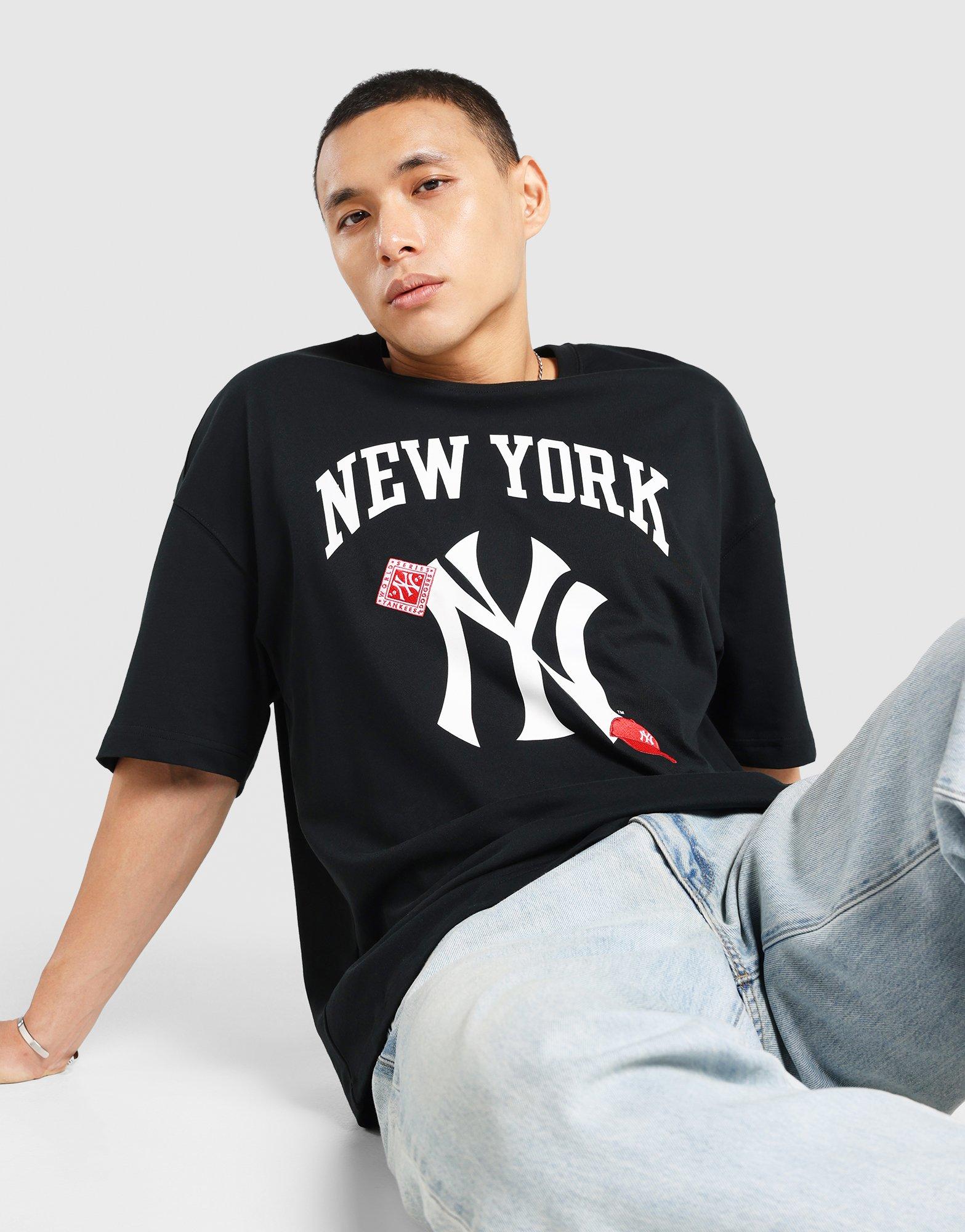 Black New Era Cap Co. MLB LNY New York Yankees T‑Shirt - JD Sports