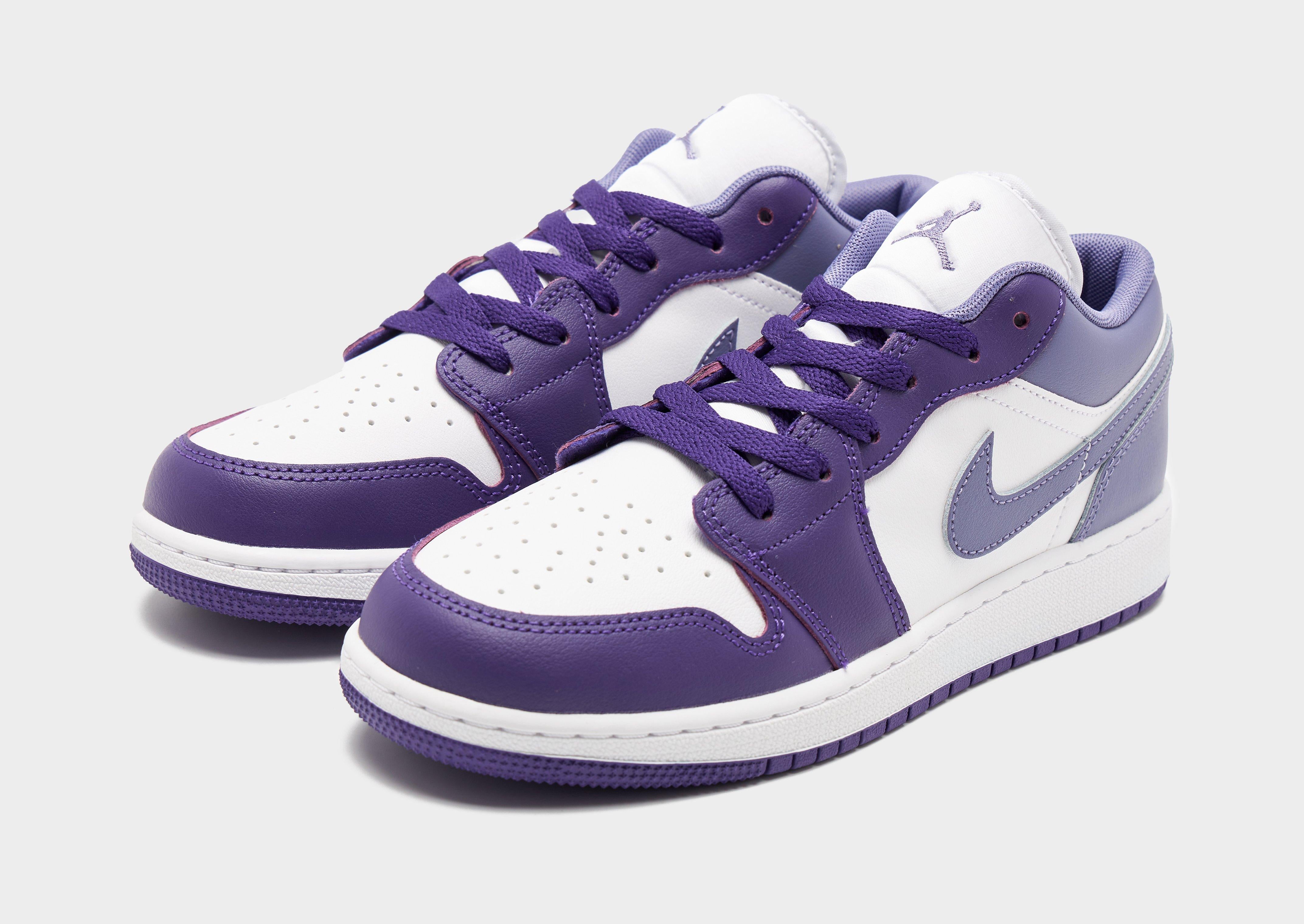 Purple Jordan Air 1 Low Junior's - JD Sports Singapore