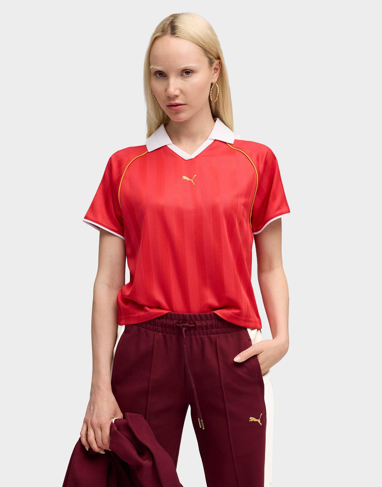 Womens Clothing Jd Puma T Shirt Red Puma Relaxed Football Jersey JD Sports  Singapore