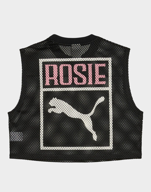x ROSÉ Relaxed Mesh Top