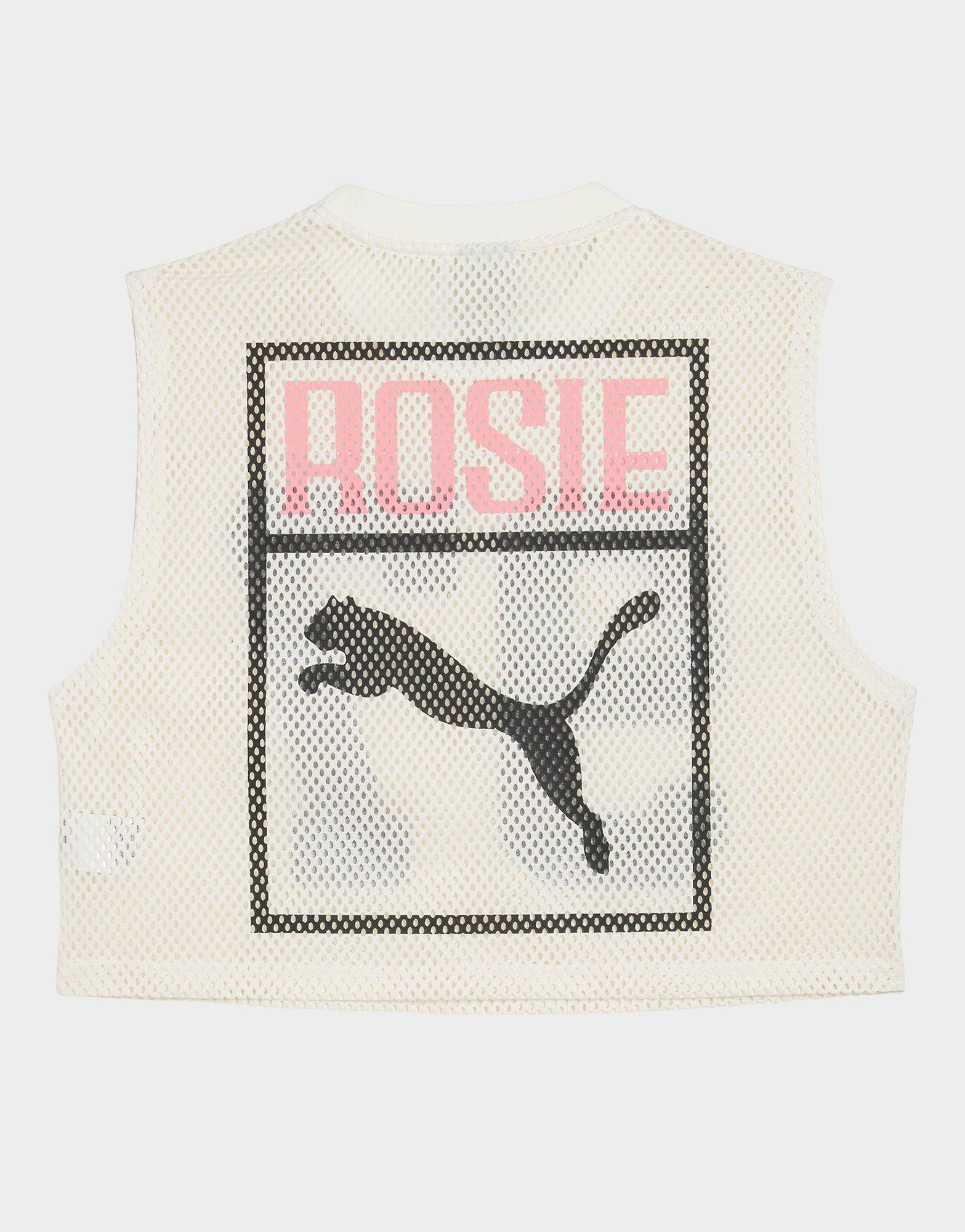 White Puma x ROSÉ Relaxed Mesh Top - JD Sports Singapore
