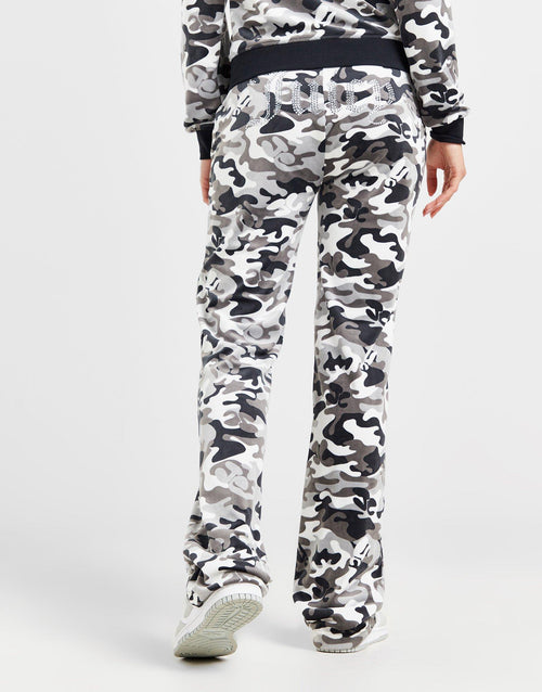 Diamante Velour Camo Track Pants