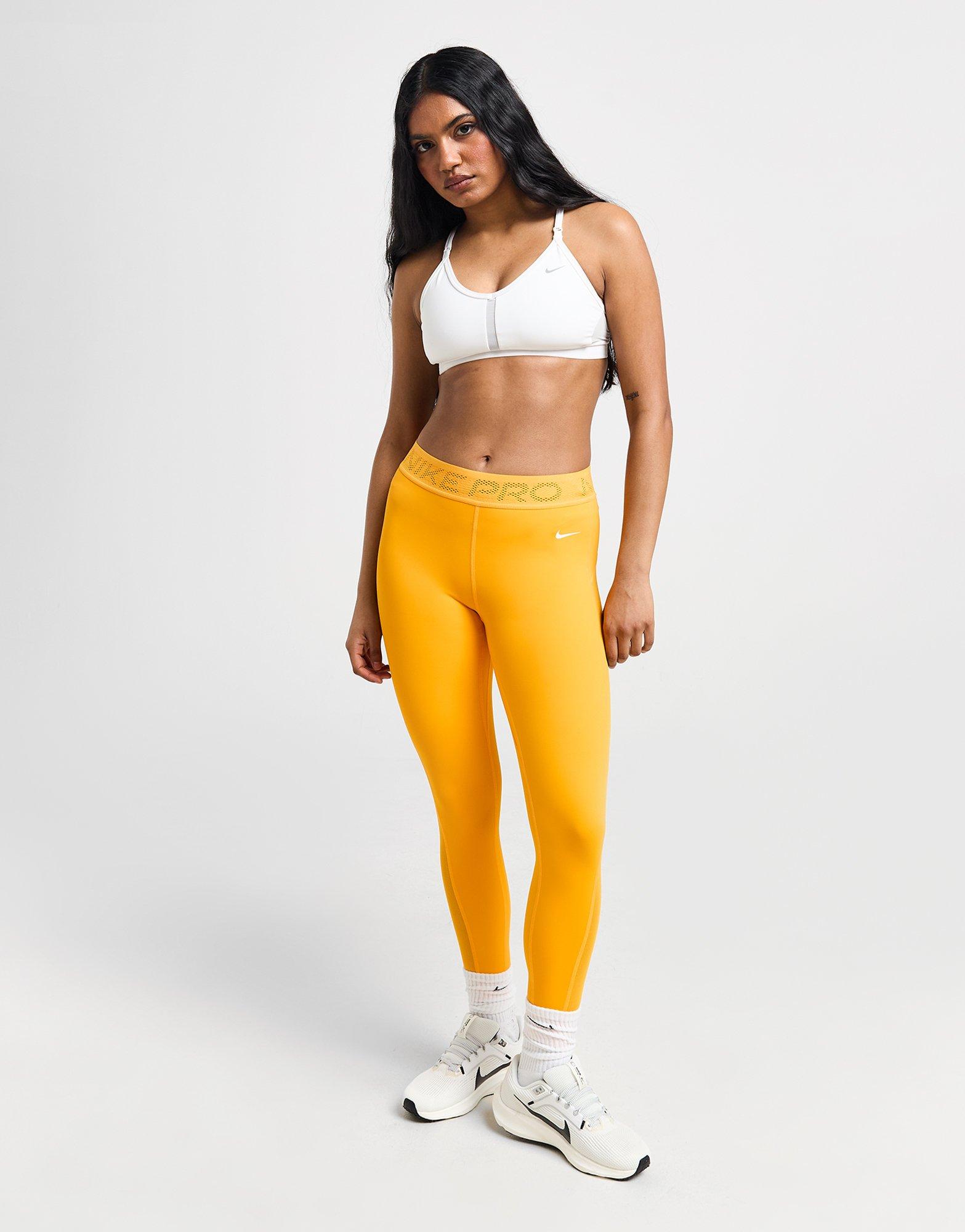 orange nike pro leggings