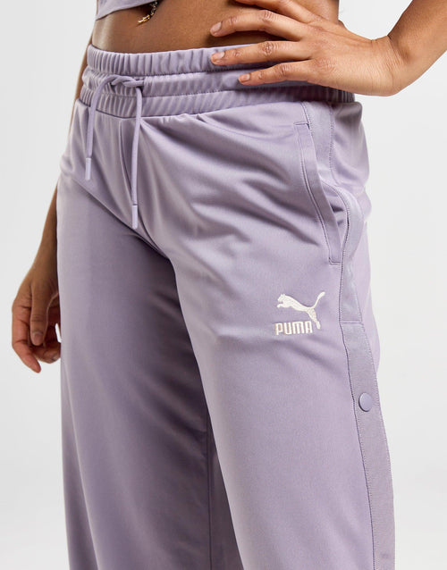Popper Wide Leg Track Pants