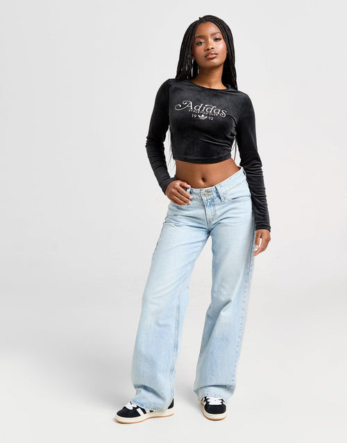 Velour Swirl Long Sleeve Top