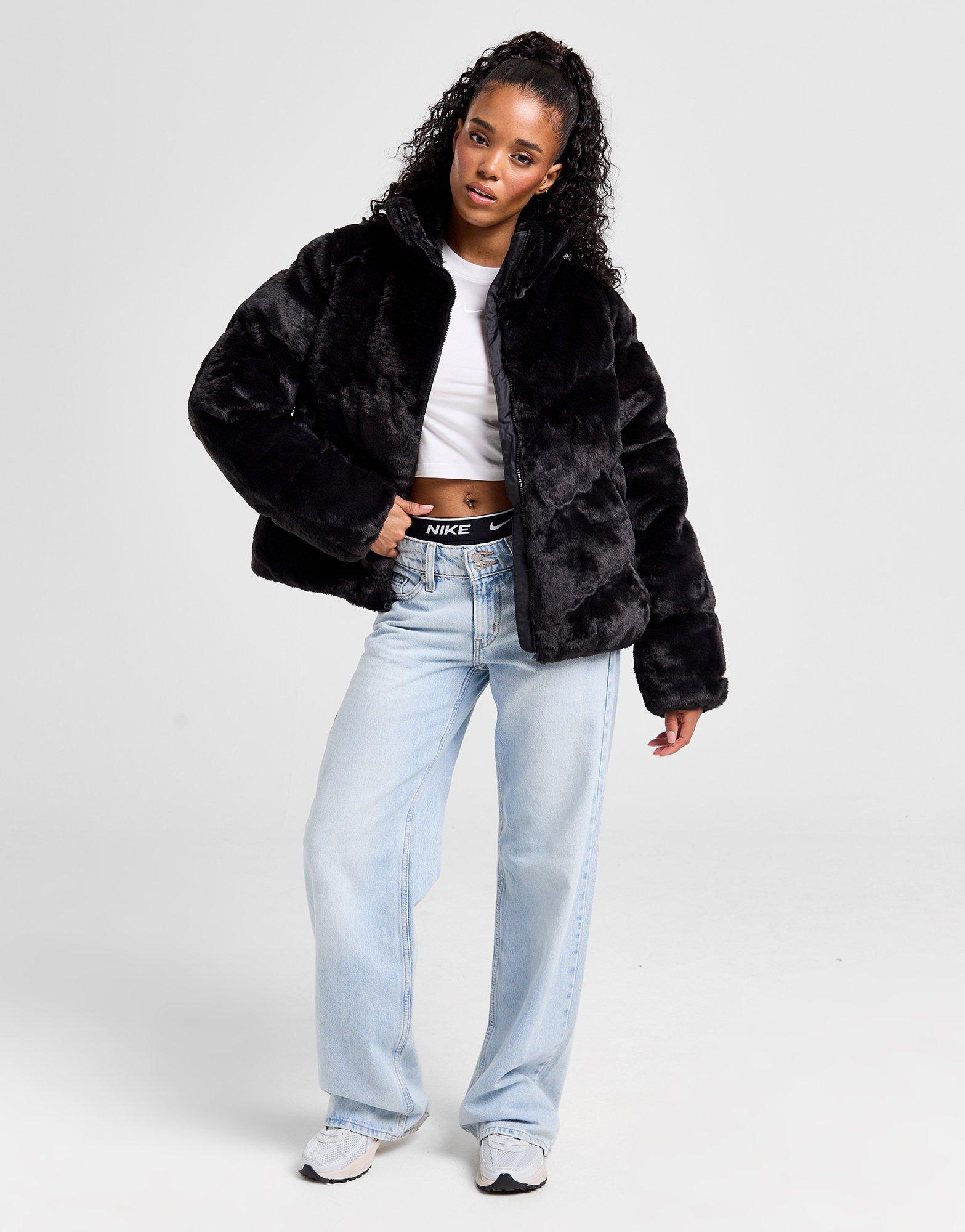 Black Nike Fur Jacket - JD Sports Singapore