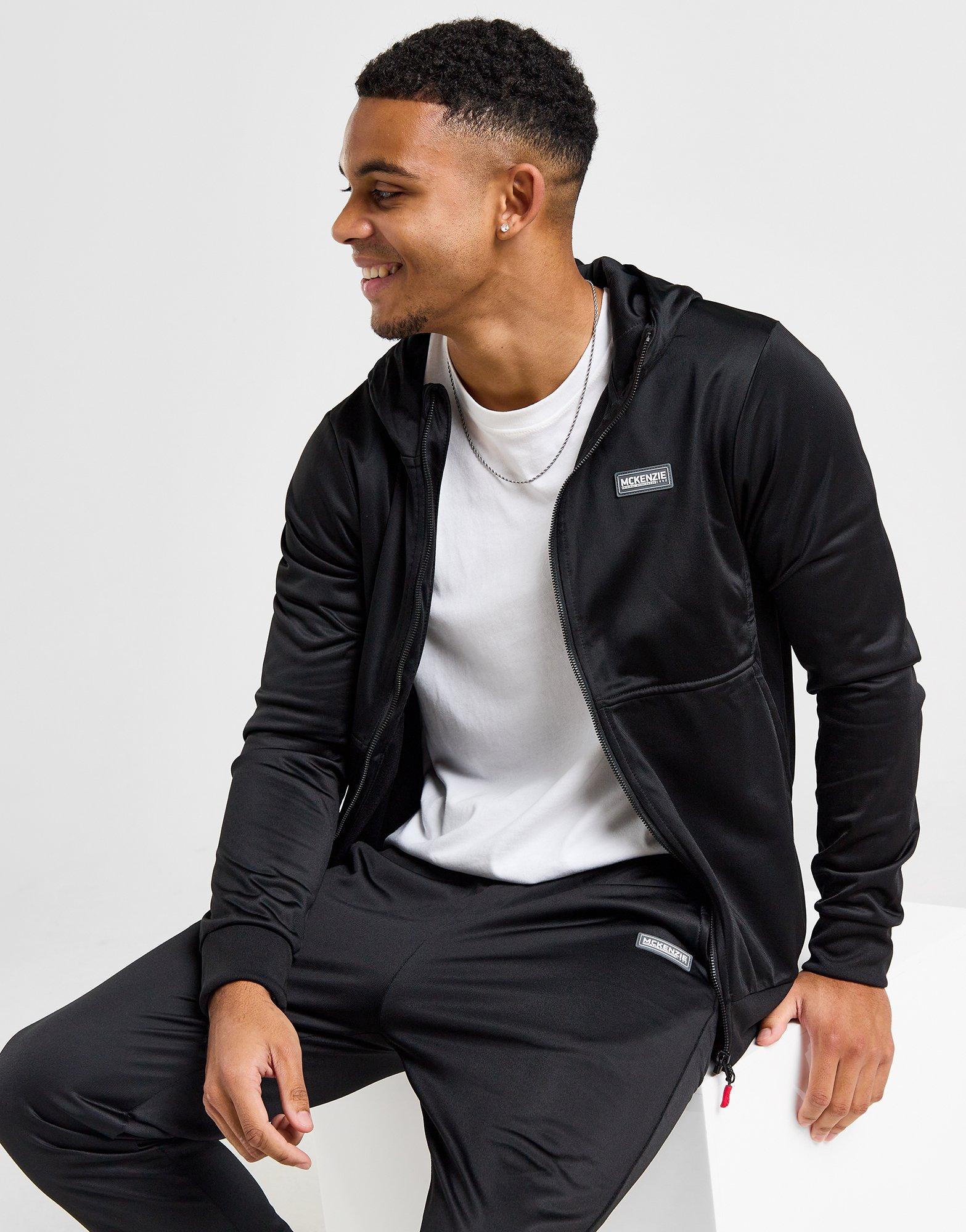 Black Mckenzie Dalston Poly Full Zip Hoodie - JD Sports Singapore