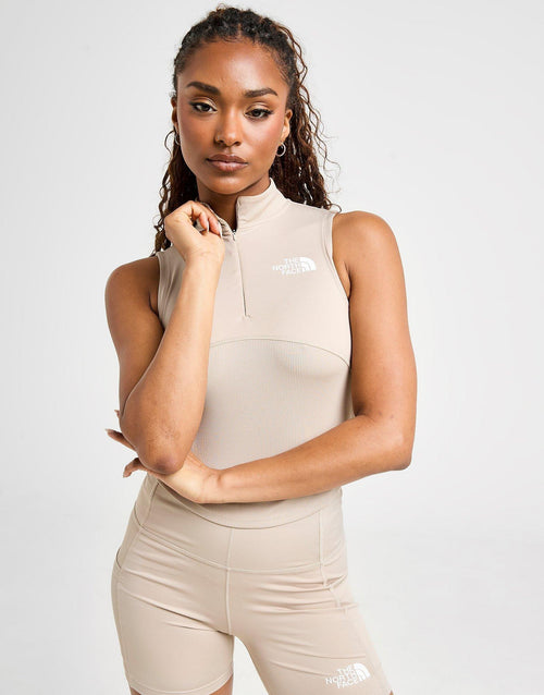 Rib Panel Zip Top
