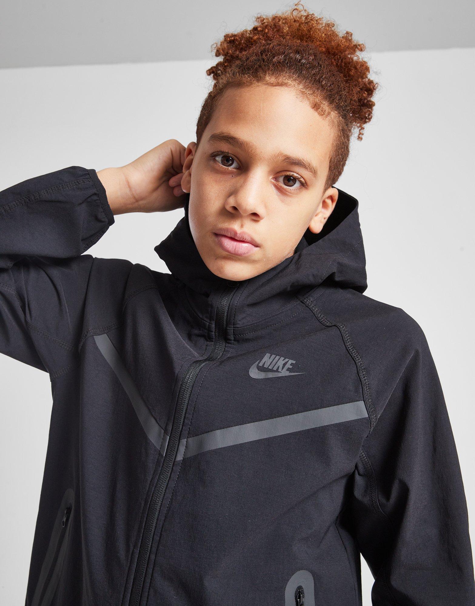 Black Nike Tech Woven Full Zip Jacket Junior - JD Sports Singapore