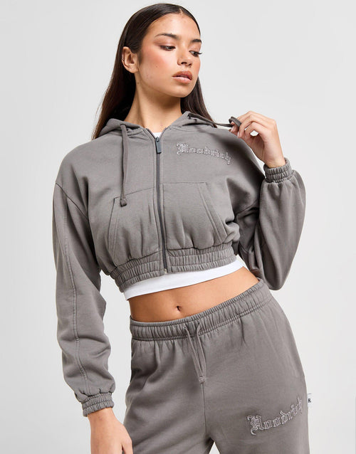Tagra Full Zip Cropped Hoodie