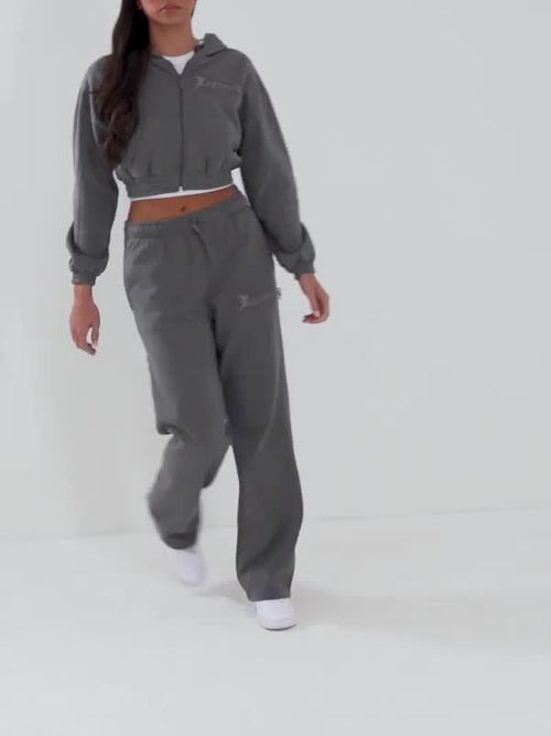 Tagra Full Zip Cropped Hoodie