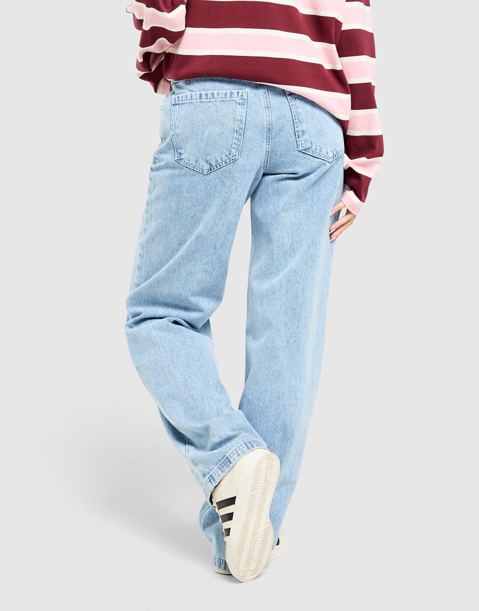 Blue Unlike Humans Mid-Rise Loose Jeans - JD Sports Singapore