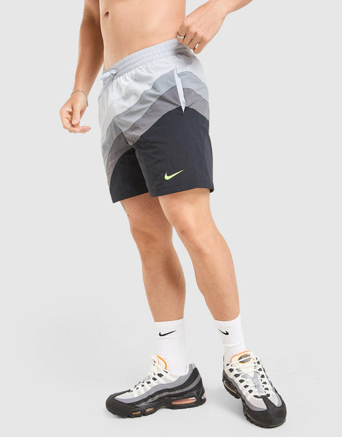 Swim Beach Air Max Colorblock Gray Swimsuit
