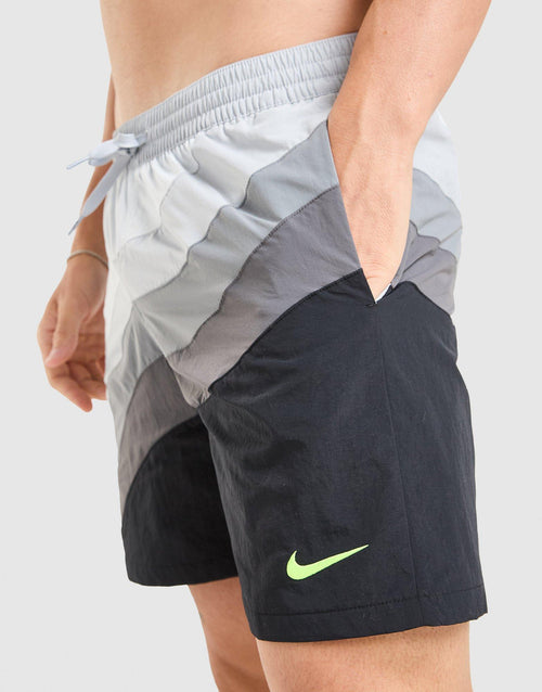 Swim Beach Air Max Colorblock Gray Swimsuit