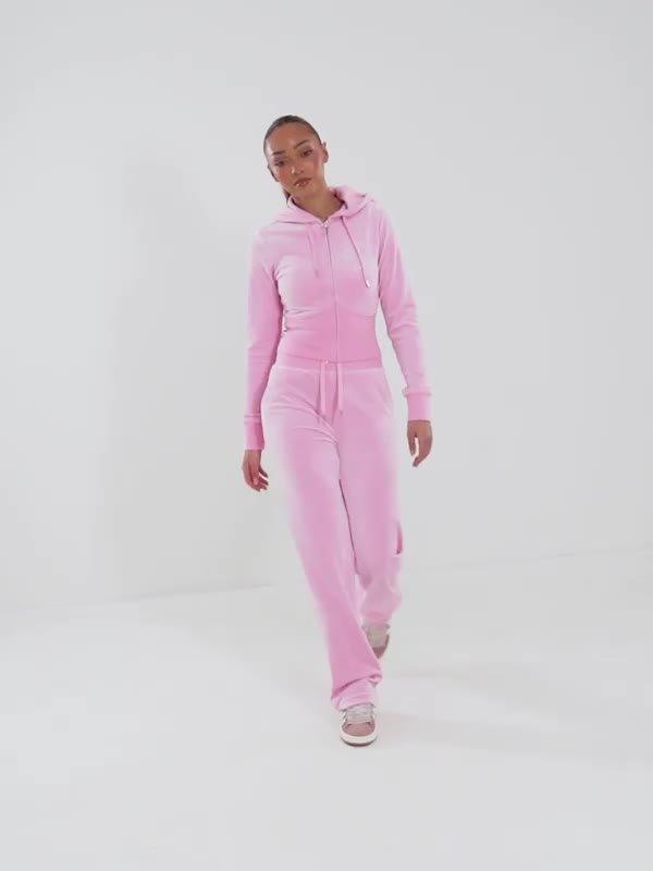 Pink Juicy Couture Diamante Heart Logo Hoodie - JD Sports Singapore