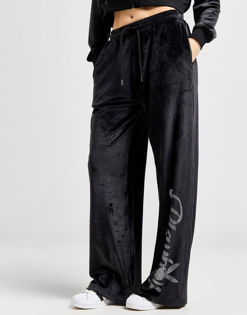 Diamante Velour Wide Joggers
