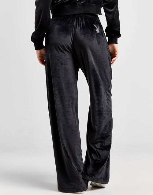 Diamante Velour Wide Joggers