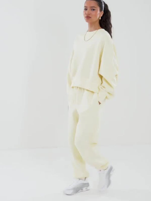 Phoenix Crop Oversized Crew Sweatshirt