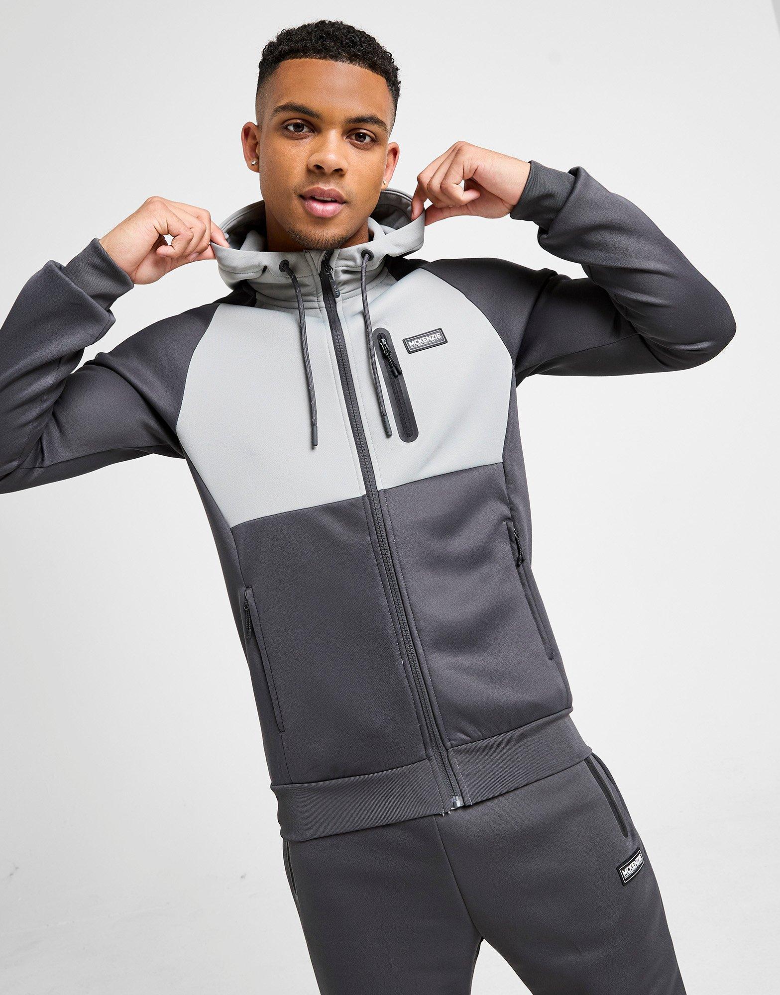 Grey Mckenzie Mount Poly Full Zip Hoodie - JD Sports Singapore
