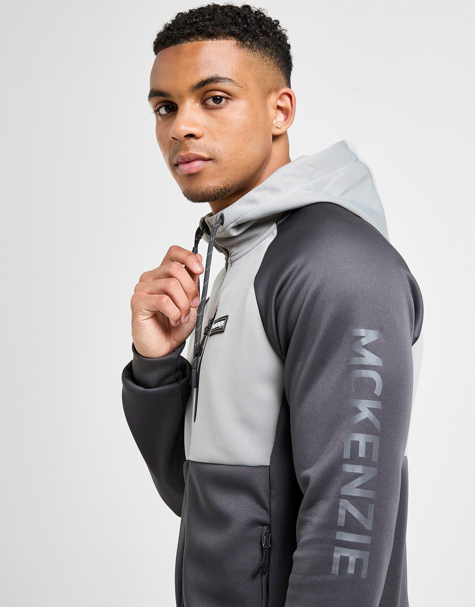 Grey Mckenzie Mount Poly Full Zip Hoodie - JD Sports Singapore