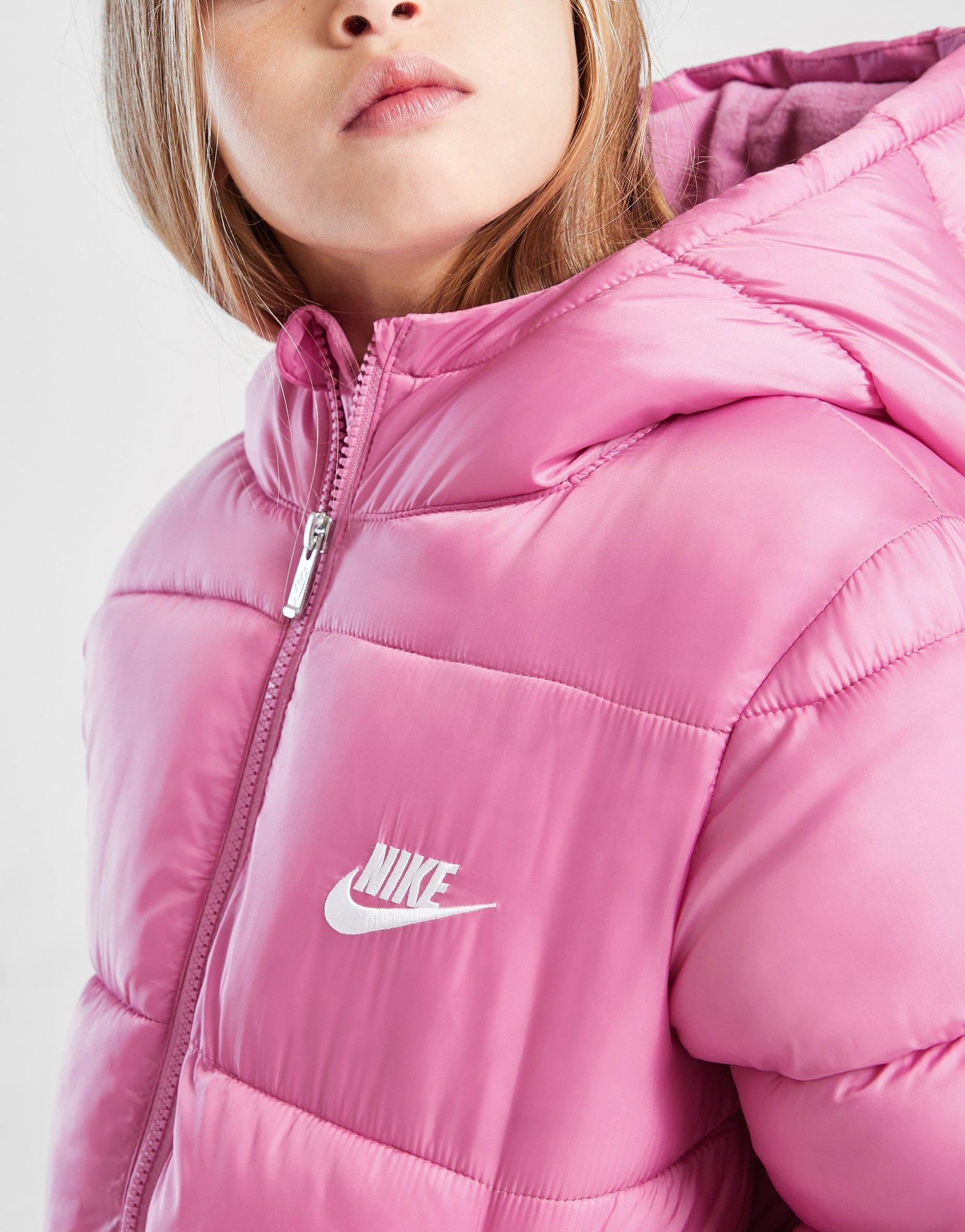 pink nike puffer jacket