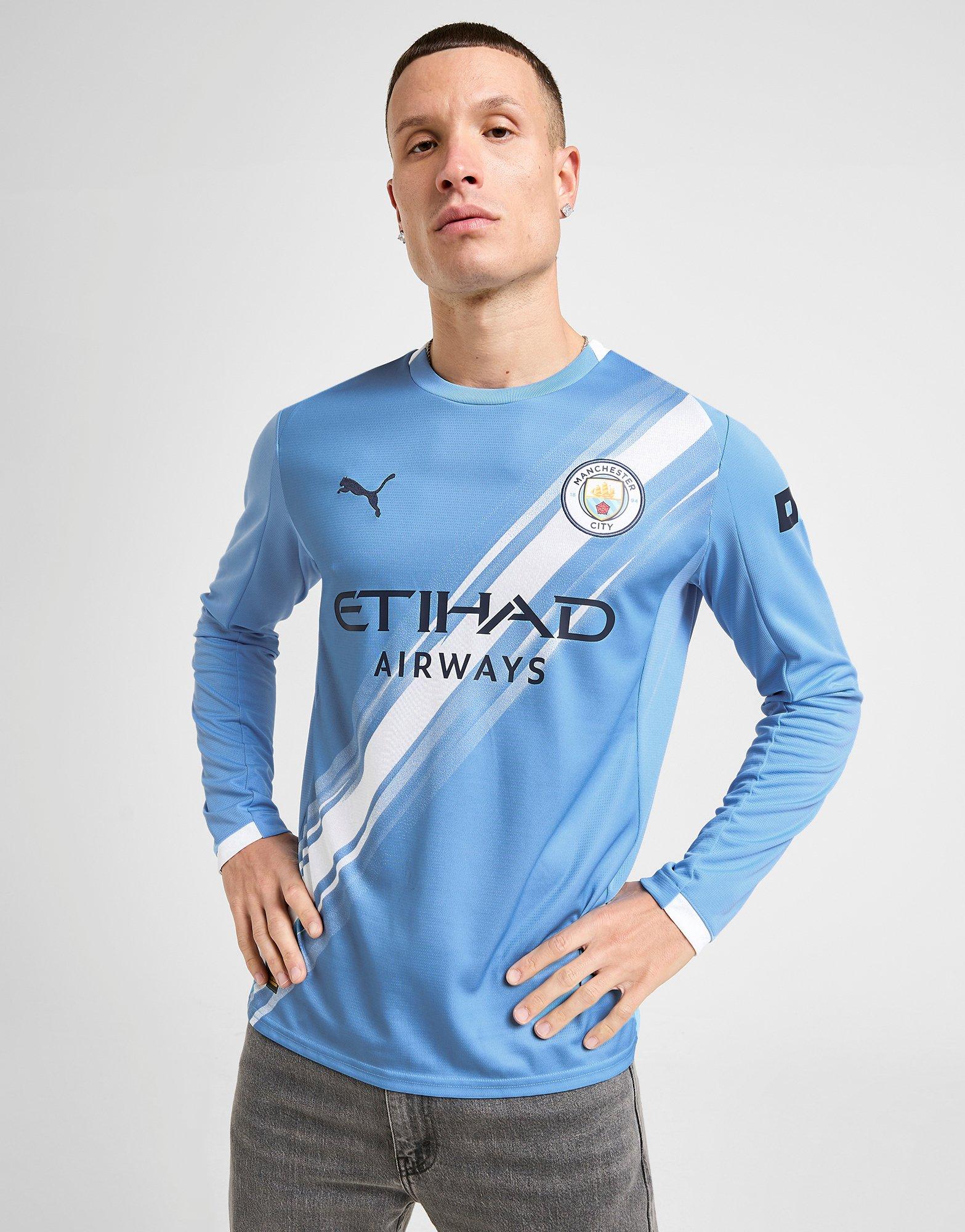 Blue Puma Manchester City FC 2025/26 Long Sleeve Home Shirt - JD