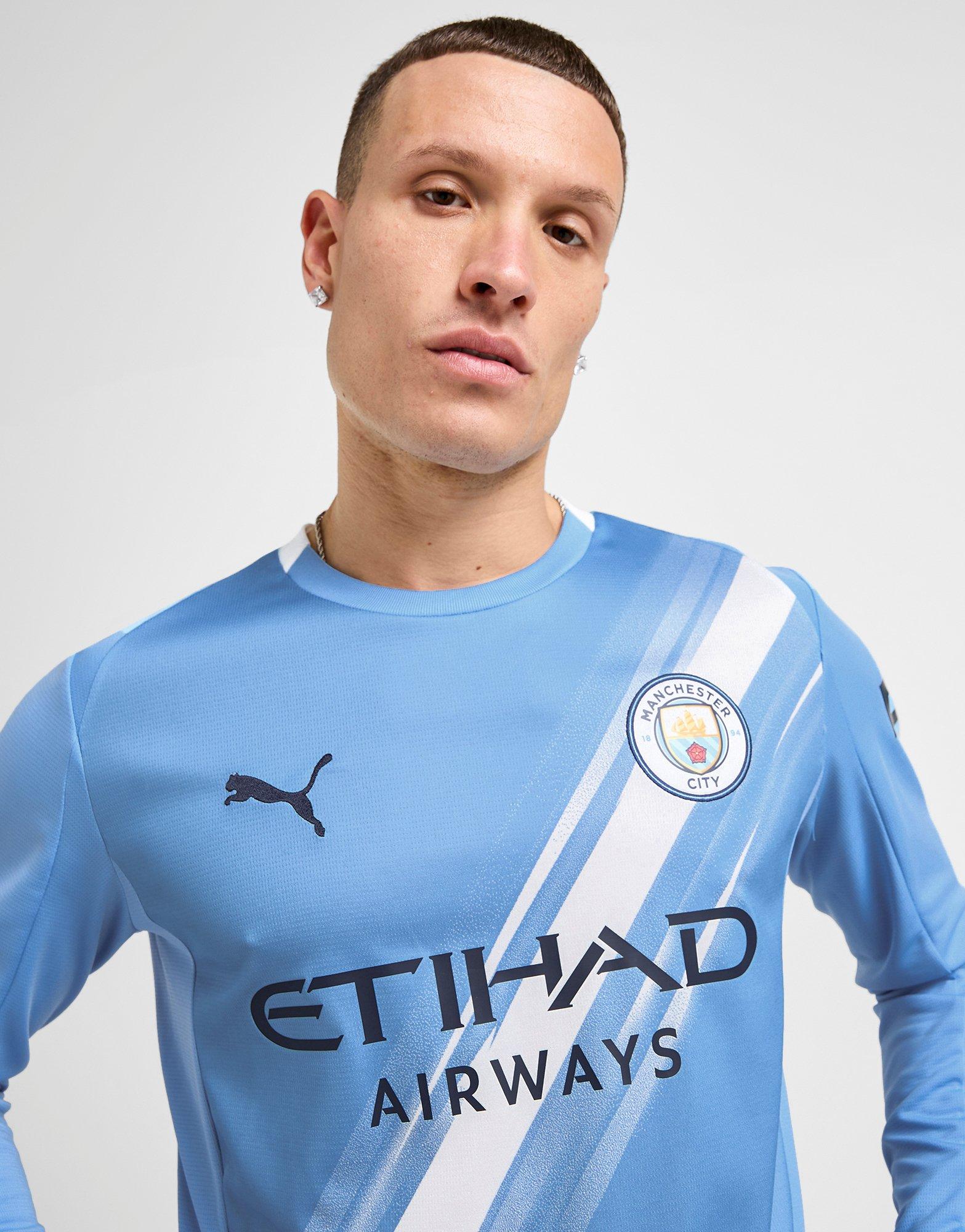 Blue Puma Manchester City FC 2025/26 Long Sleeve Home Shirt - JD