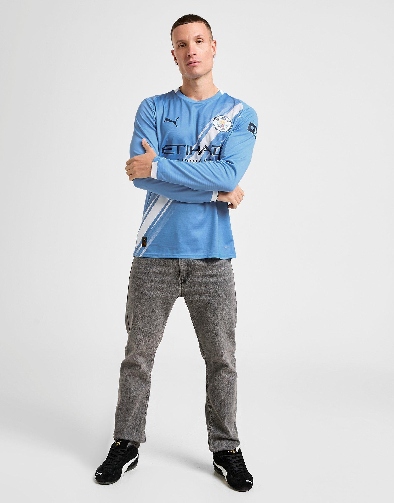 Blue Puma Manchester City FC 2025/26 Long Sleeve Home Shirt - JD