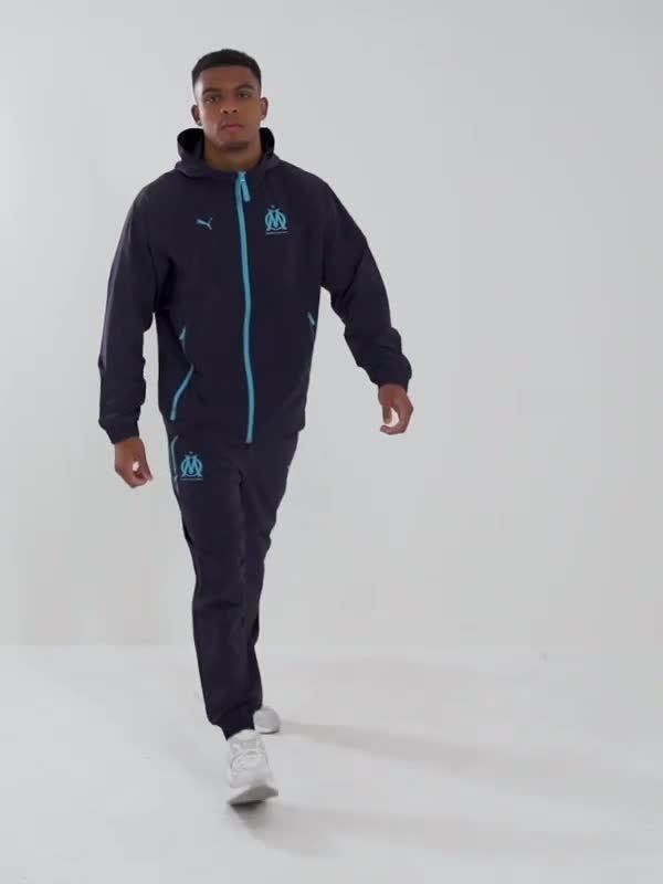 Blue Puma Olympique Marseille Tech Jacket - JD Sports Singapore