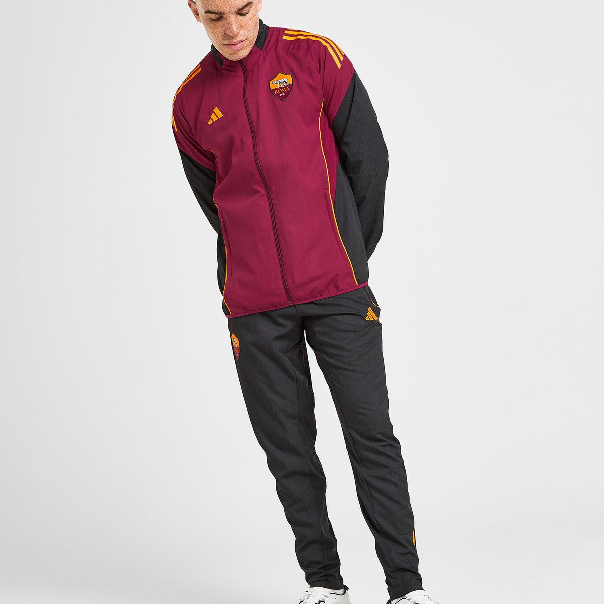 Black adidas AS Roma Presentation Track Pants - JD Sports Singapore