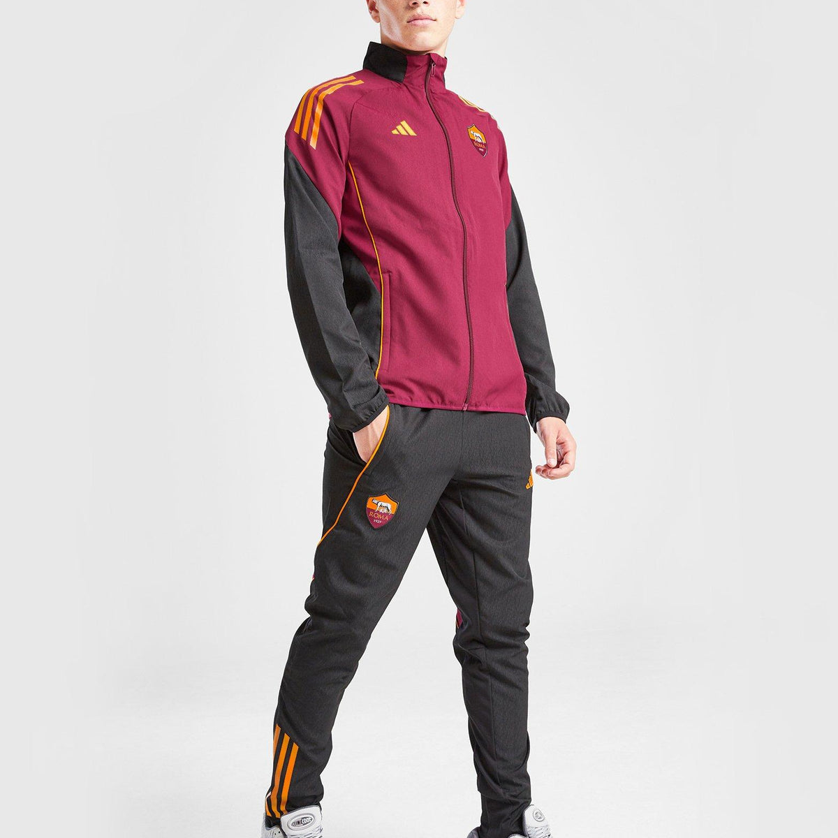 Black adidas AS Roma Presentation Track Pants Junior - JD Sports Singapore