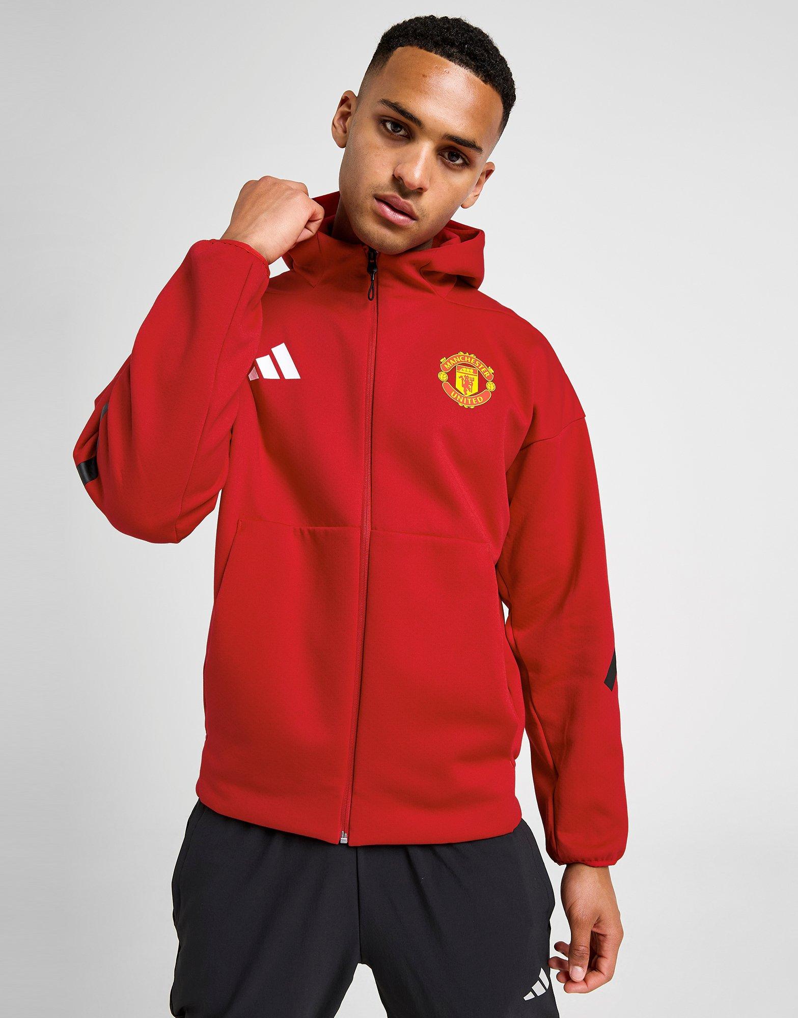 Red adidas Manchester United FC Anthem Jacket - JD Sports Singapore