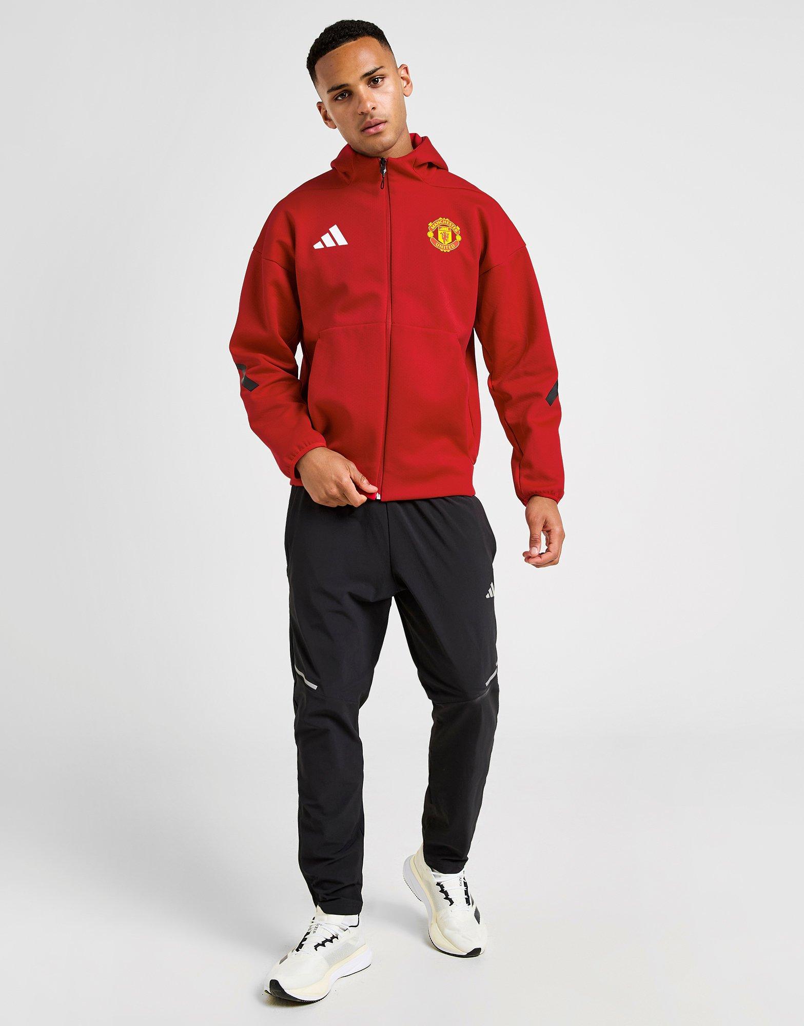 Red adidas Manchester United FC Anthem Jacket - JD Sports Singapore