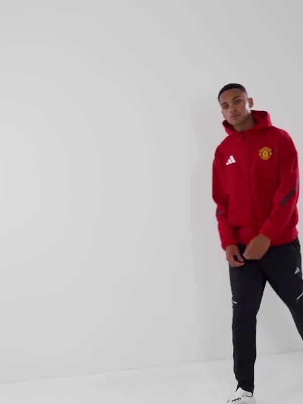 Red adidas Manchester United FC Anthem Jacket - JD Sports Singapore