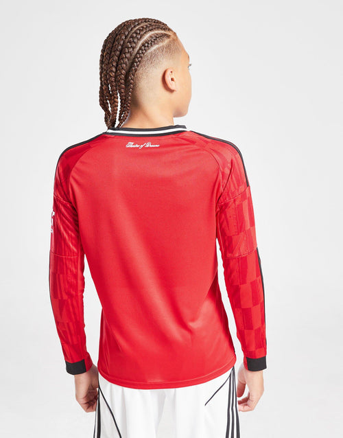 Manchester United 25/26 Long Sleeve Home Shirt Junior's