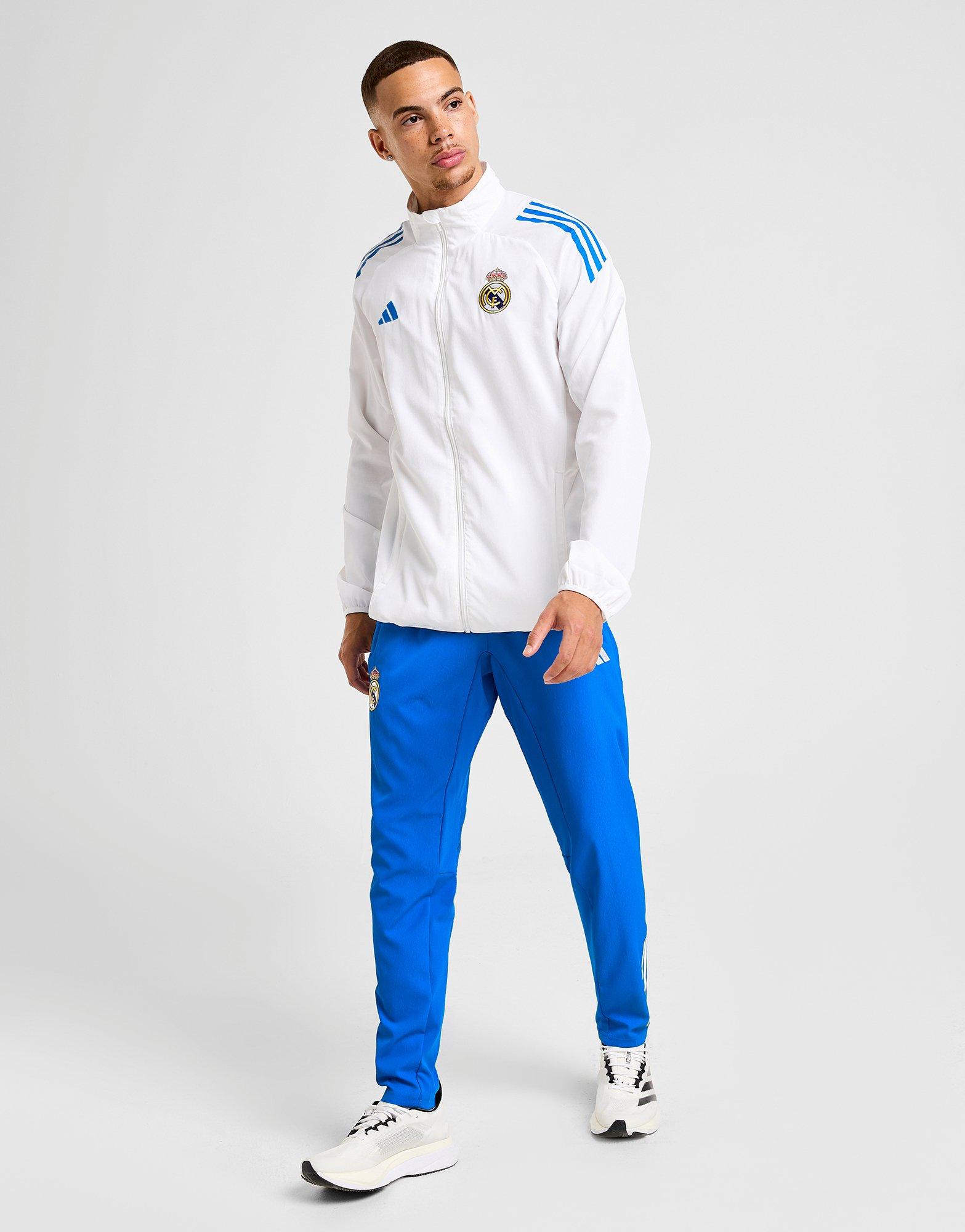 White adidas Real Madrid European Presentation Jacket - JD Sports