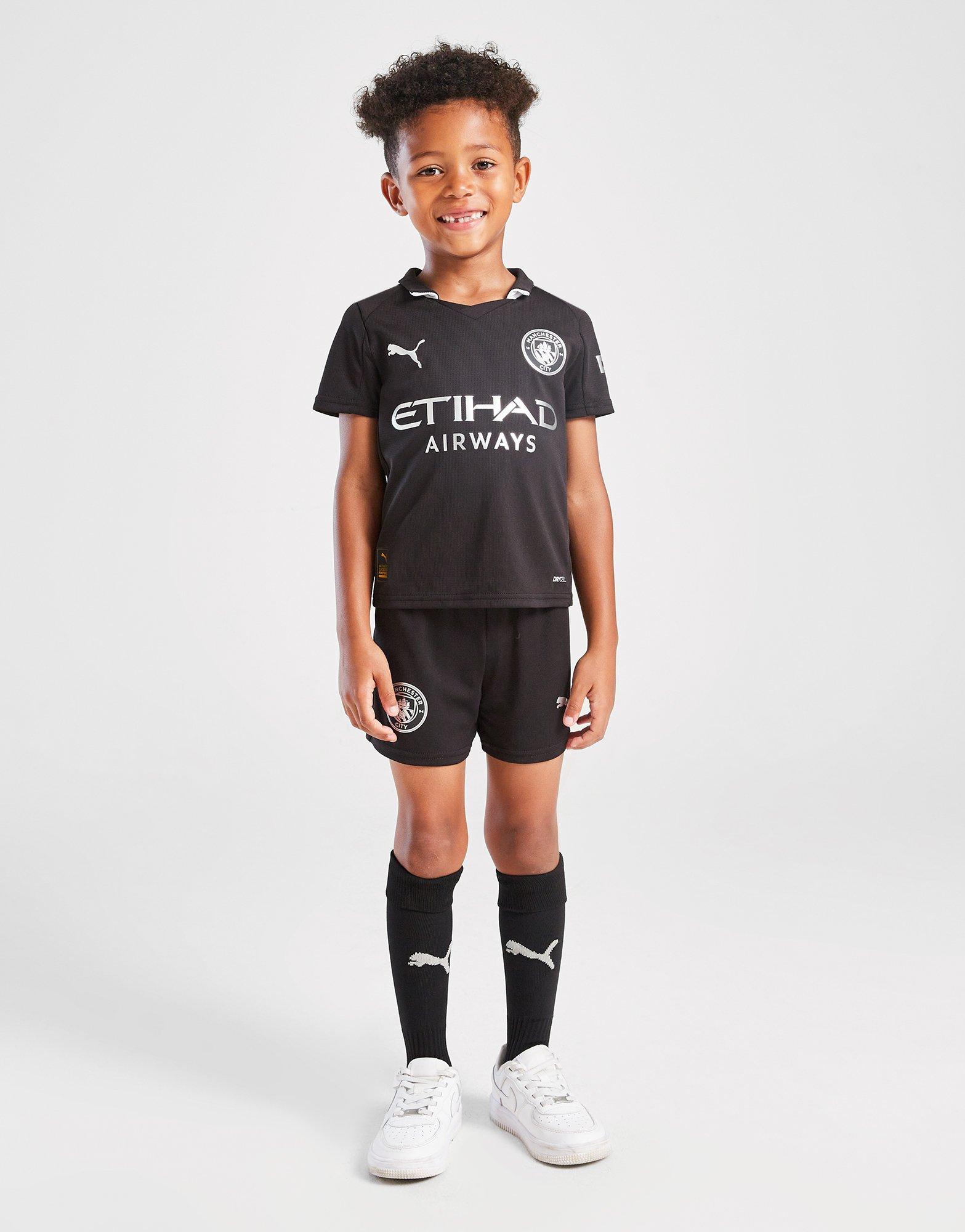 Black Puma Manchester City FC 2025/26 Away Kit Children - JD