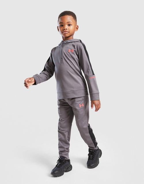 Poly Colour Block 1/4 Zip Tracksuit Children's