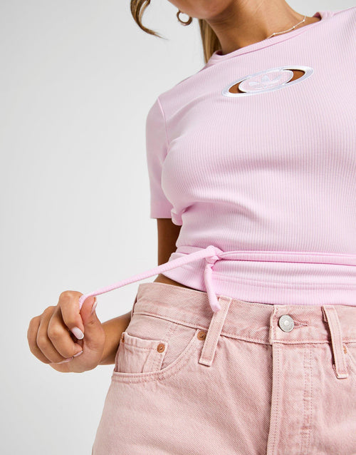 Ribbed Cut Out T-Shirt