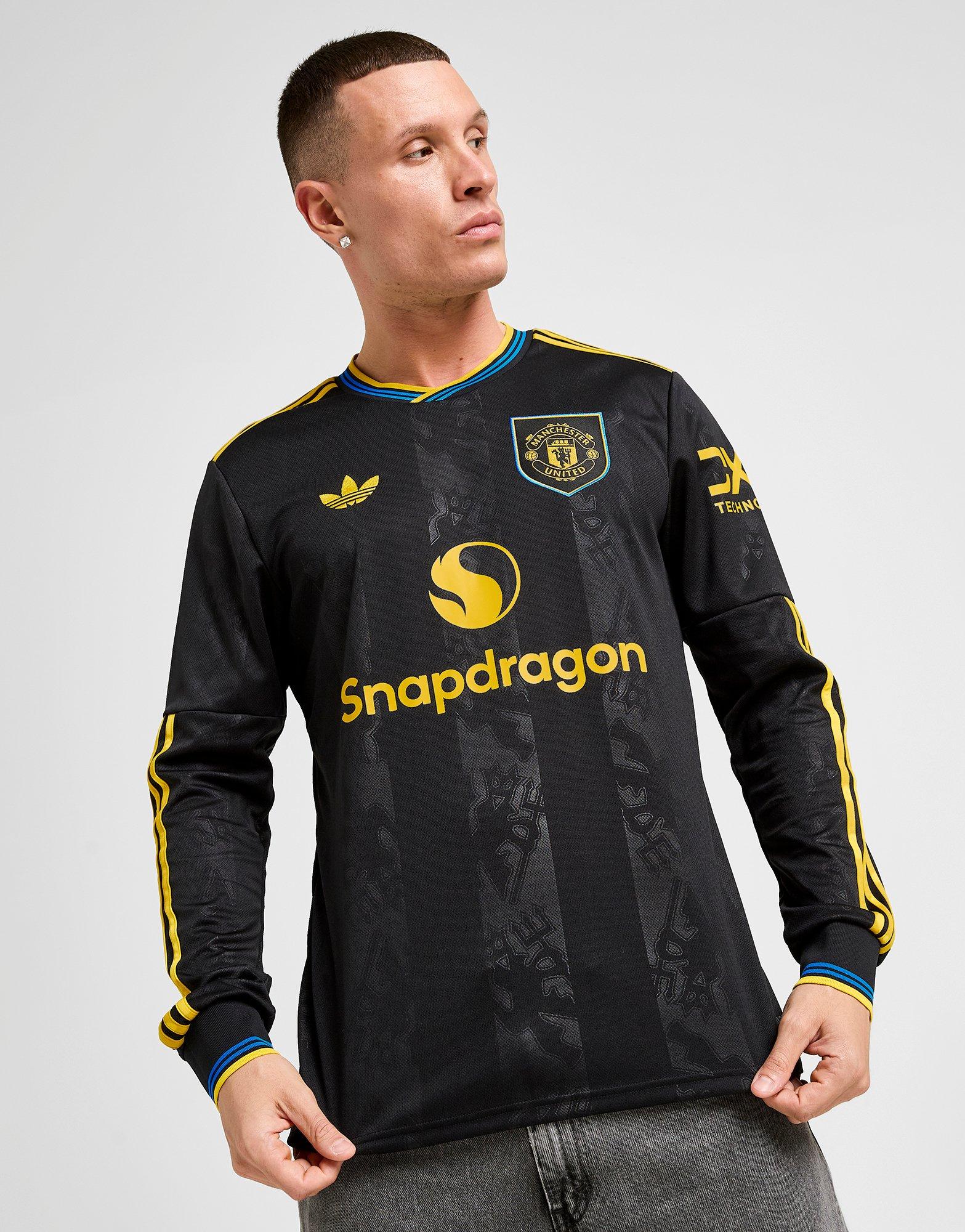 Black adidas Manchester United FC 25/26 Long Sleeve Third Shirt