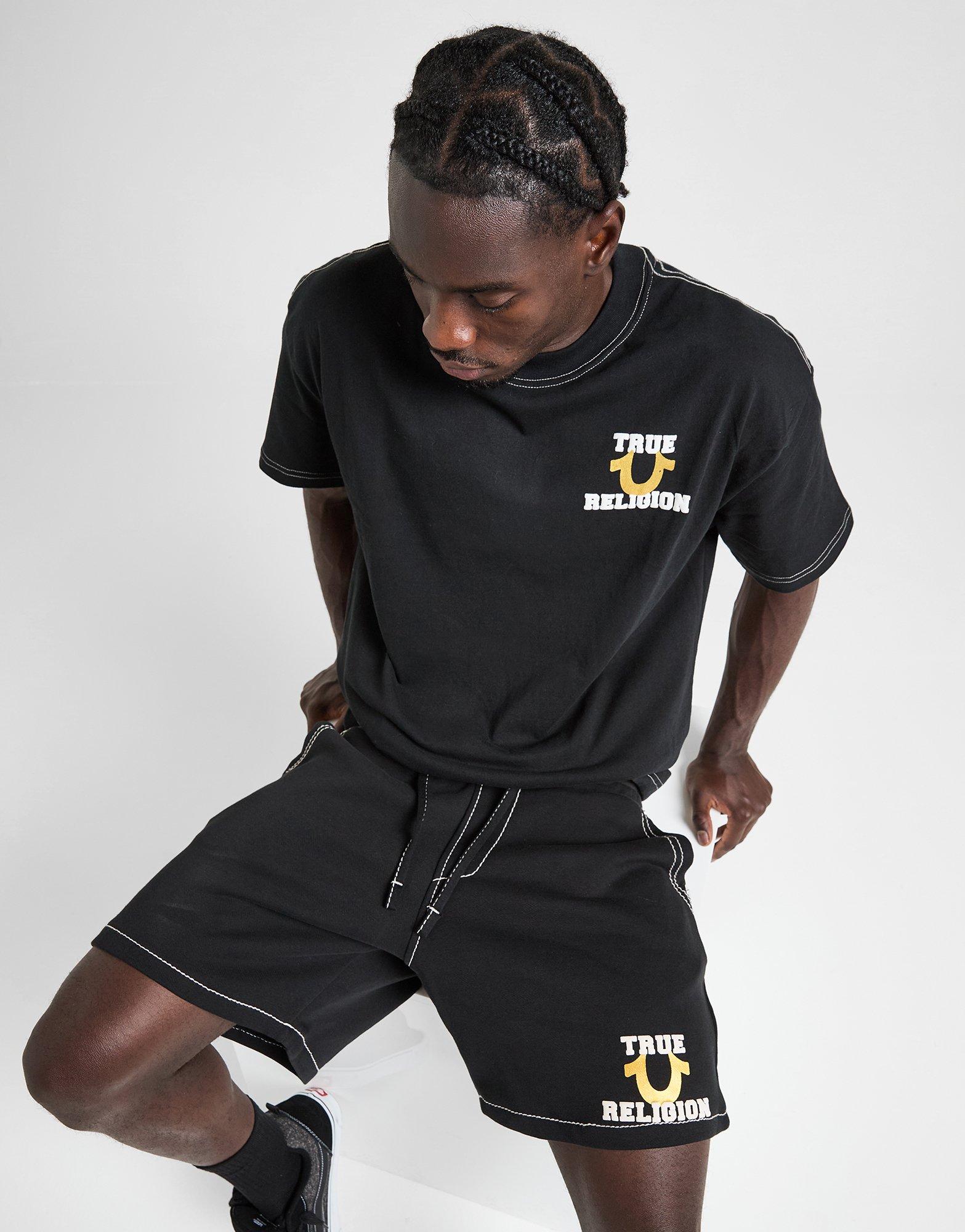 Black True Religion World Tour Big T Shorts - JD Sports Singapore
