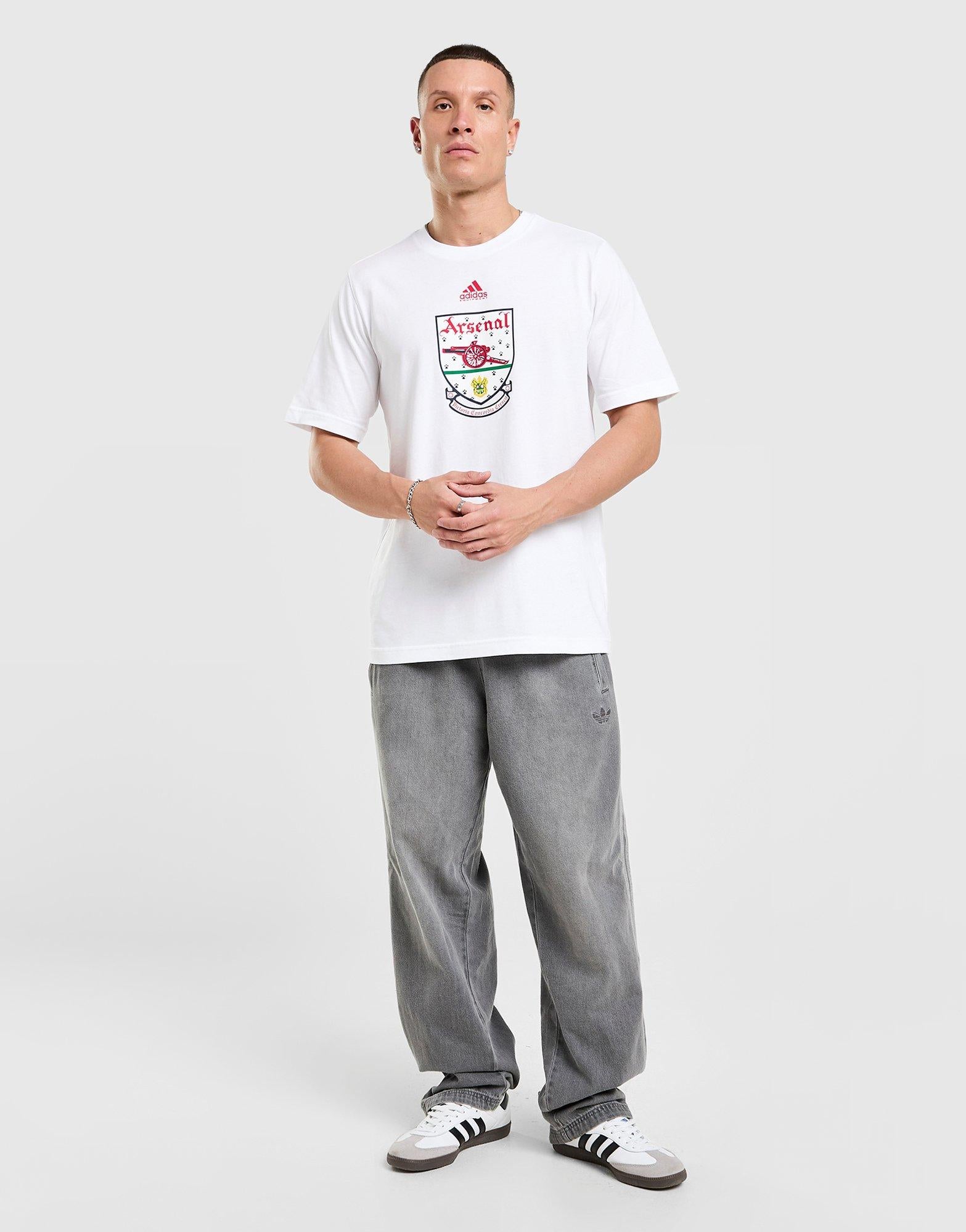 White adidas Arsenal F.C. T-Shirt 92-94 - JD Sports Singapore