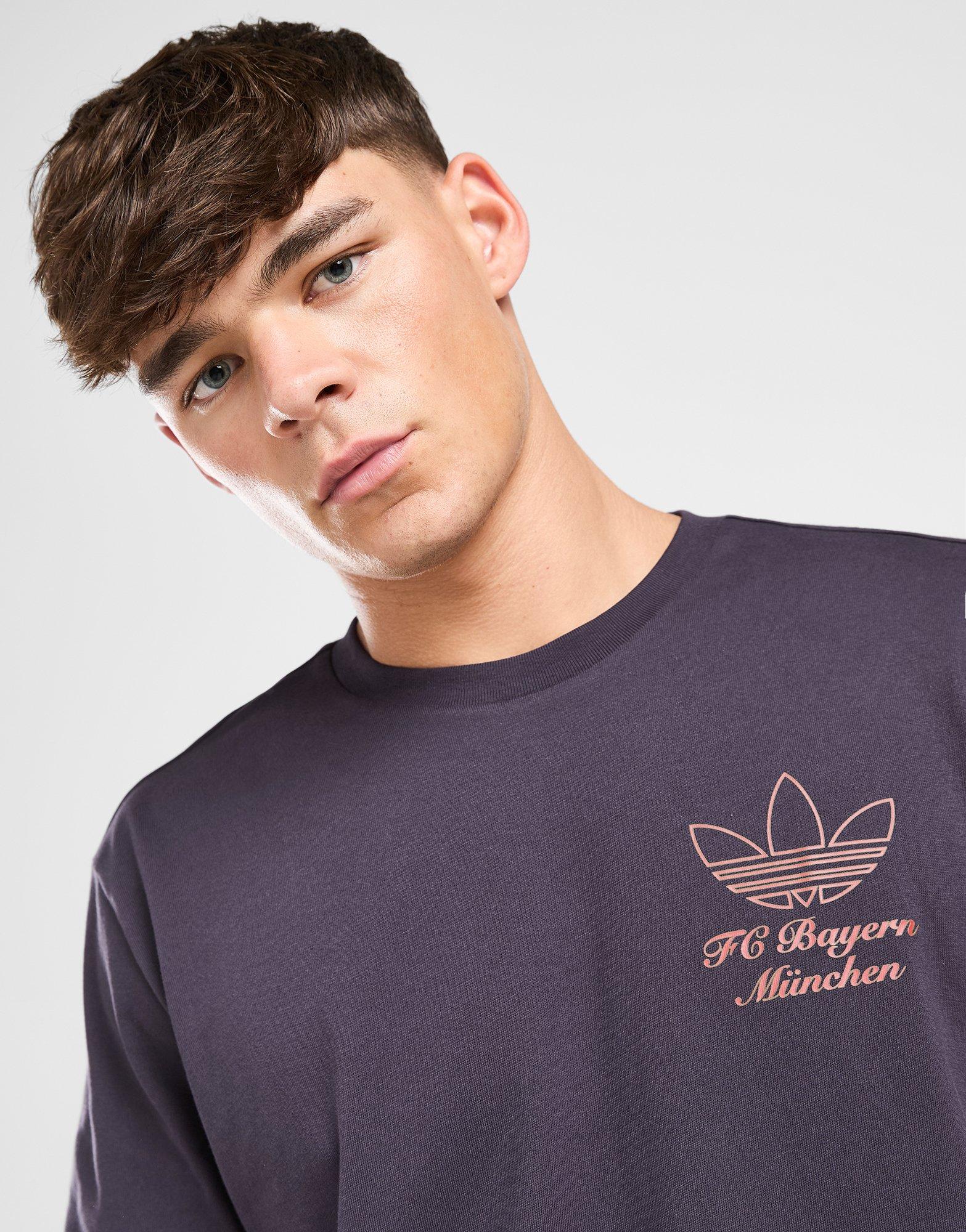Purple adidas FC Bayern Munich Terrace Icons T-Shirt - JD Sports