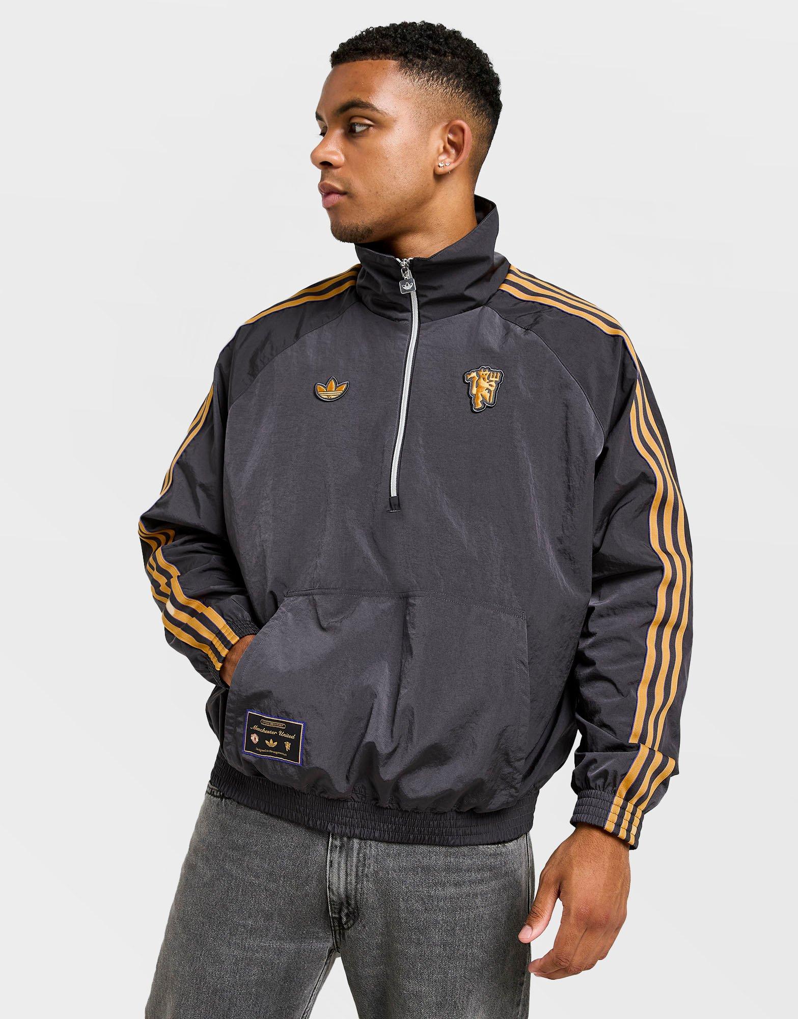 Black adidas Manchester United FC Icon Jacket - JD Sports Singapore