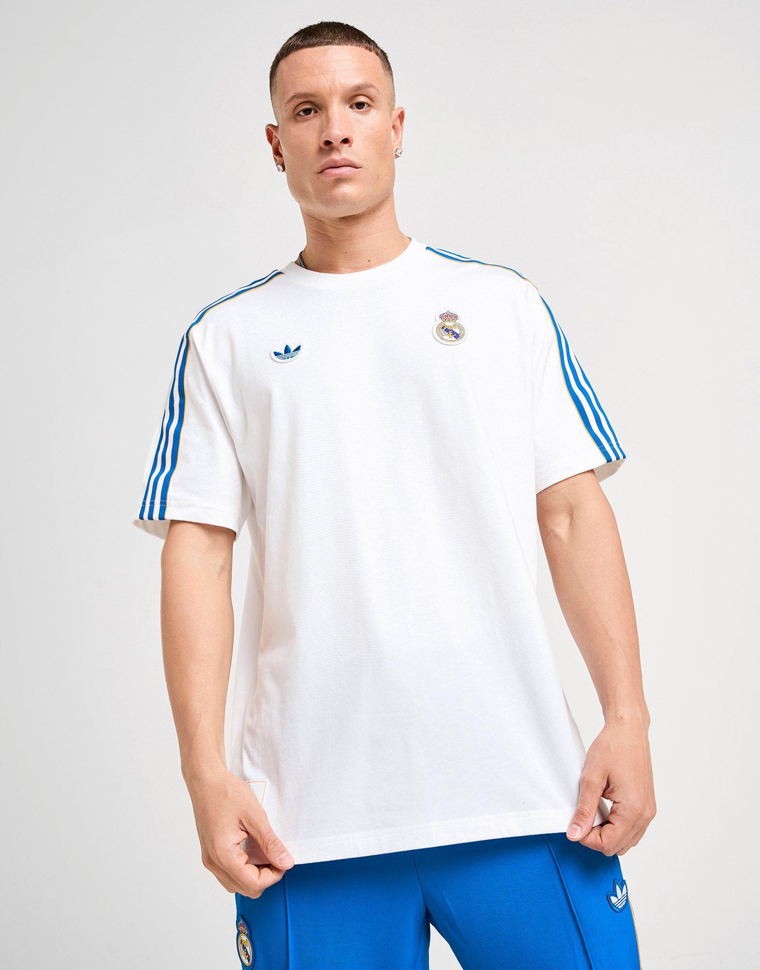White adidas Real Madrid Terrace Icons T-Shirt - JD Sports Singapore